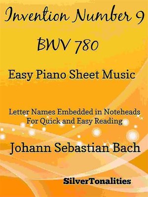 cover image of Invention Number 9 BWV 780 Easy Piano Sheet Music